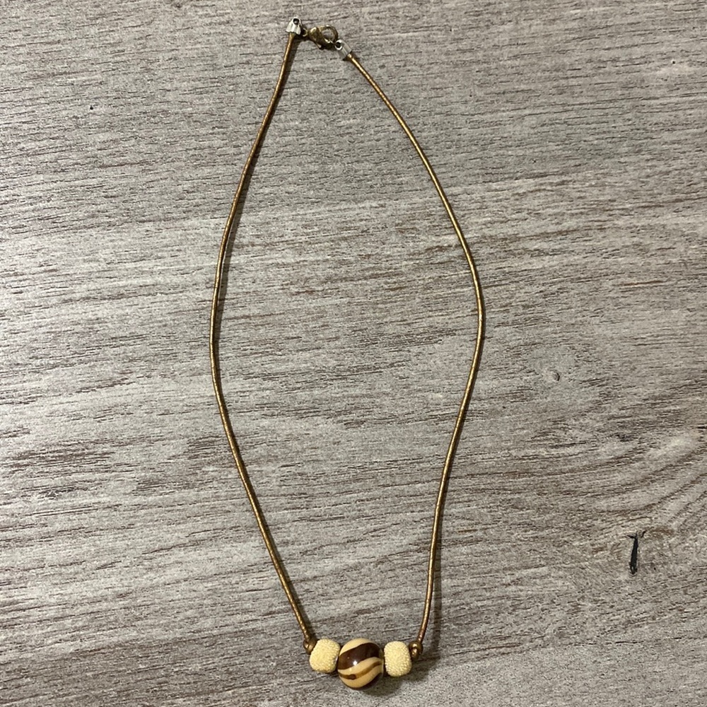 Homemade Brown Beaded Necklace